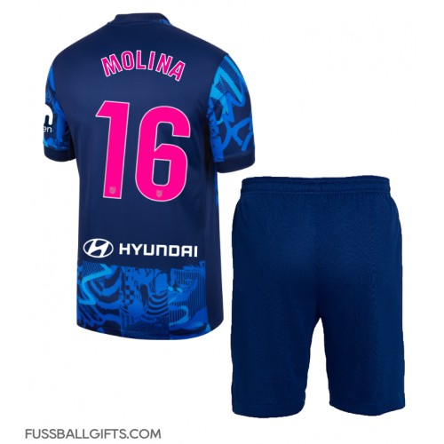 Atletico Madrid Nahuel Molina #16 Fußballbekleidung 3rd trikot Kinder 2024-25 Kurzarm (+ kurze hosen)